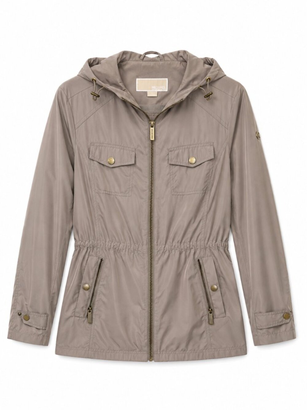 Michael Kors *Water-Resistant* Hooded Rain Jacket (Size M)